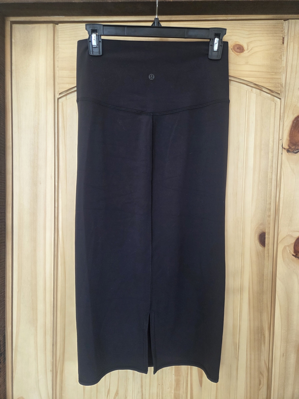lululemon athletica Nulu Black High-Waist Midi Skirt